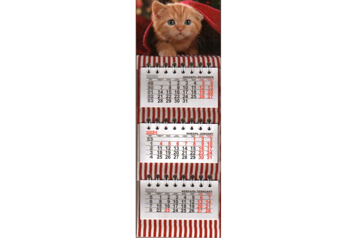 Календарь микро-трио "Рыжий котенок"