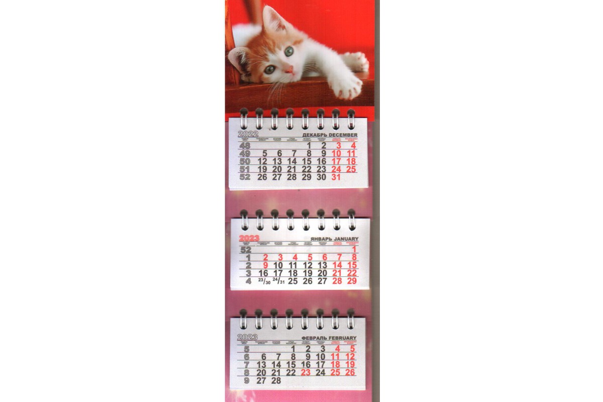 Календарь микро-трио "Рыжий котёнок"