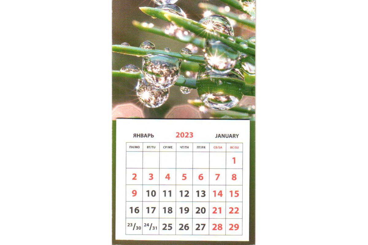 Календарь на магните - Роса